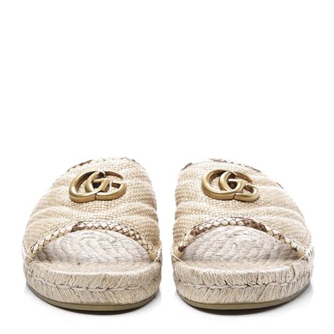 gucci slide espadrille|gucci marmont espadrille slides.